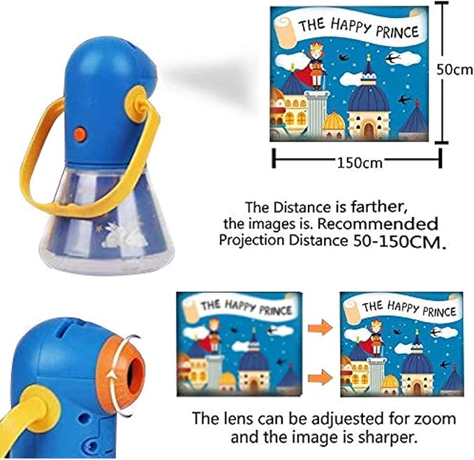 Kids Multifunctional Story Projector, Night Lights Projector Storybook Toy, Educational Toys Gifts for 3-12 Year Old Boys/Girls