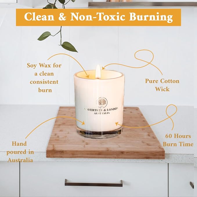Wavertree & London Organic Pineapple Coconut Lime Scent Soy Wax Candle | Non Toxic 100% Cotton Wick Triple Scented Pure Natural Soy Wax Candles, Hand Poured in Australia | 60 Hours Burning, 11.66 Oz