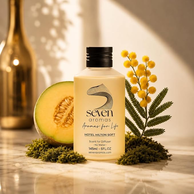 SevenAromas Hotel Hilton Soft | 145ml 5oz Hotel Scent Diffuser Oil | Floral Fruity | Peach, Tuberose & Sandalwood | Luxury Aromatherapy