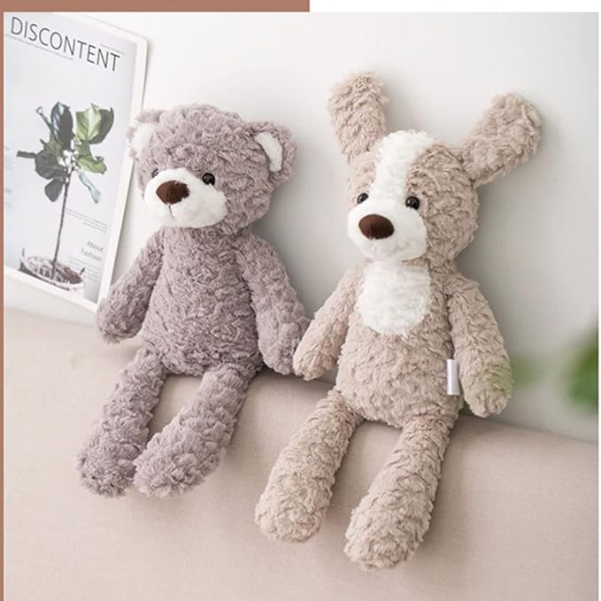 GUDVES Forest Animal Plush Stuffed Toy - 15 inch Soft Plush Rabbit Bear Dog Unicorn Elephant Realistic Interactive Plush Toy - for Animal Themed Parties (Dog)