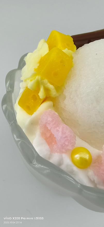 Generic Ice Cream Aromatherapy Candles, Glass Goblet, Decorative Dessert Shape, Fruits Fragrance, Birthday Festival Party Mother Gift (Jasmine Pineapple)