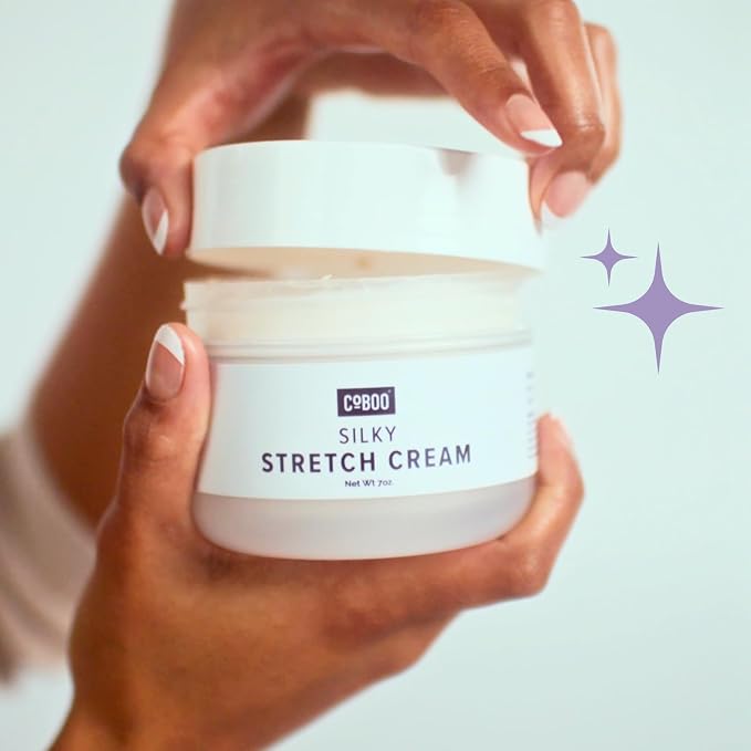 CoBoo Silky Stretch Cream | Maternity Stretch Mark Cream for Pregnancy | Paraben Free 7oz Formula to Reduce Stretch Marks & Improve Skin Elasticity | Refreshing Scent