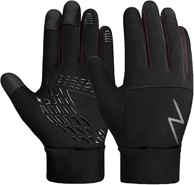 Kids Winter Gloves Back Water Repellent Touchscreen Warm Fleece Anti-Slip for Boys Girls Teen 3-15 Years