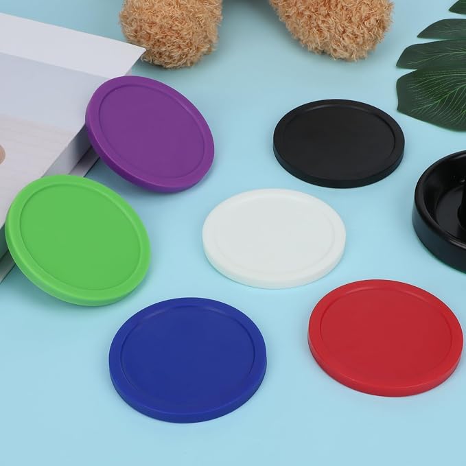 Coopay 3 1/4 Inches Air Hockey Pucks 6 Pack Full Size Heavy Replacement Pucks for Game Tables Equipment Accessories