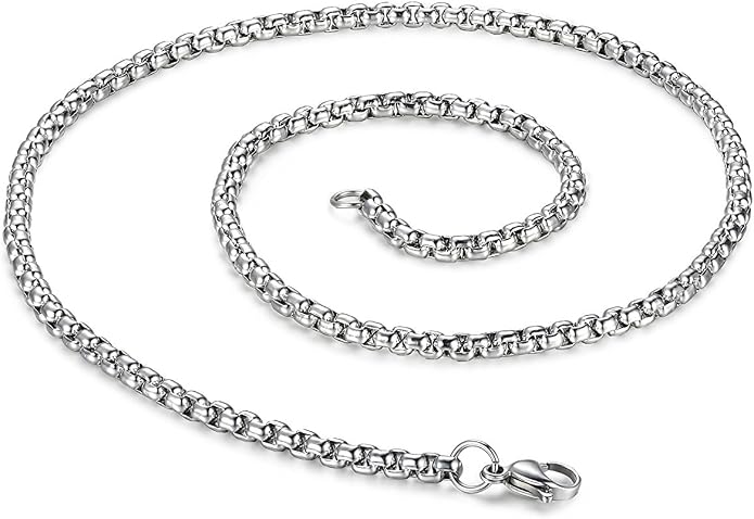 Aromatherapy Essential Oil Diffuser Necklace 316L Stainless Steel Locket Pendant with 24 Inch Chain