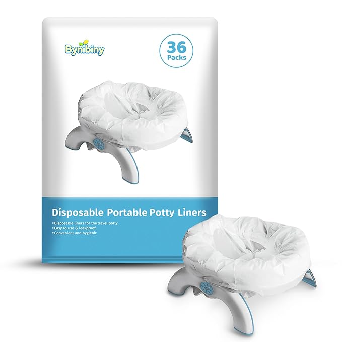 [36 Count] ByniBiny Disposable Potty Bags for OXO Tot 2-in-1 Go Potty | Leak-Proof with Absorbent Pads, No-Mess Portable Travel Potty Liners for Toddler Training, Fits Most Potty Chairs