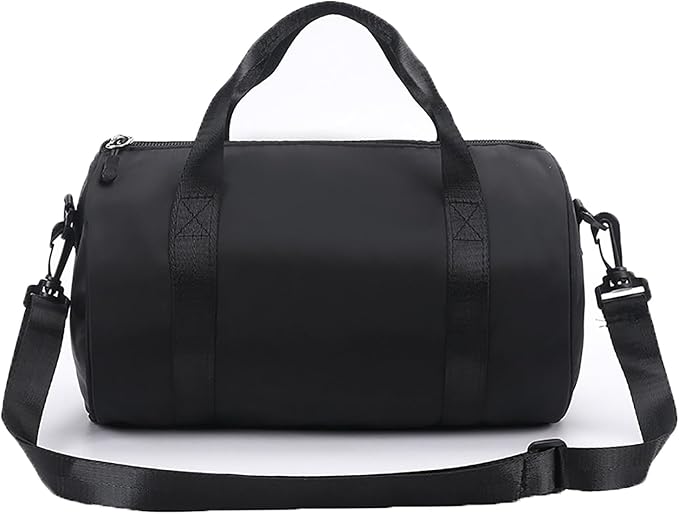 Ballet Dance Bag Mini Gym Bag Lightweight Small Duffle Bag 10L Cute Crossbody Bag for Yoga Swimming Sport (Black)