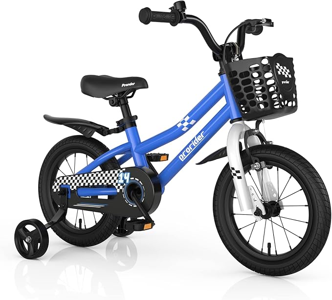 BABY JOY Kids Bike, 12 14 16 18 20 Inch Children Bikes for Boys Girls Teens 3-8 8+ Years w/Training Wheels or Kickstand, Handbrake, Coaster Brake & Removable Basket, Kids Bicycle of Multiple Colors