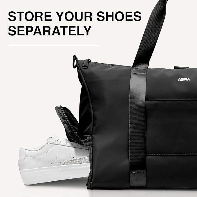 Gym Bag for Women, 3-in-1 Duffle with Laptop & Yoga Mat Space, Travel Bag with Shoe Compartment, Luggage Sleeve & Toiletries Pouch, Lightweight Weekender Carry On, Water Resistant