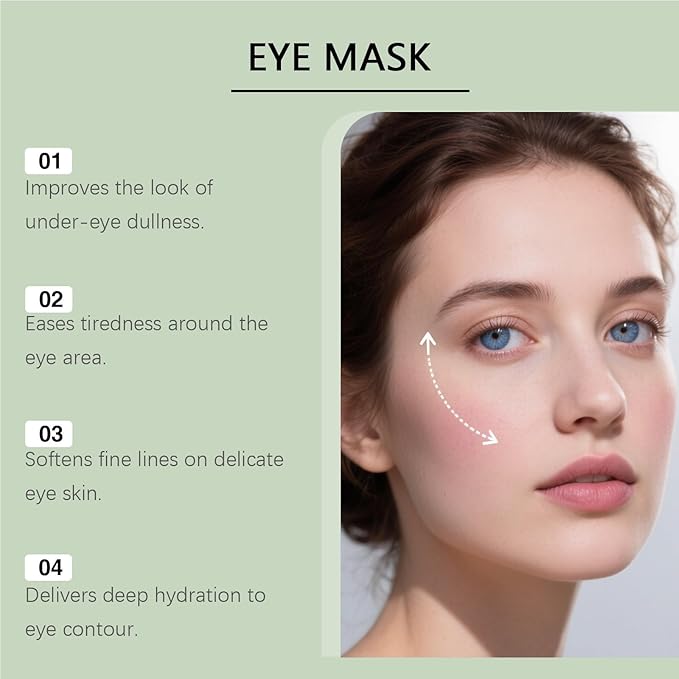 Grospe Avocado Eye Mask,Hyaluronic Acid Moisturizing Eye Mask,Moisturizes And Fills The Skin Around The Eyes,Daily Care Eye Makeup Is More Comfortable