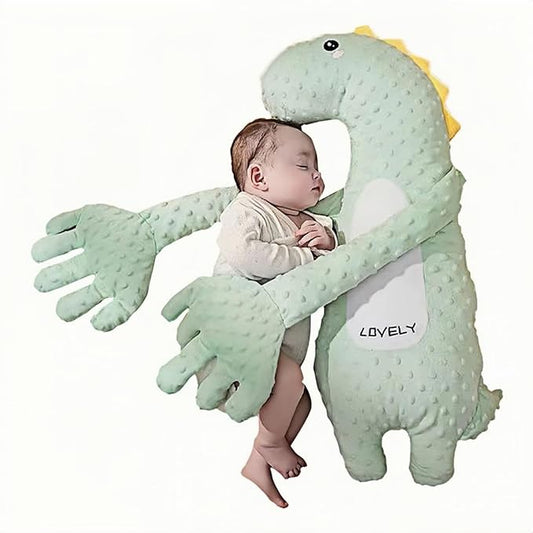 Baby Soothers Toys, Cute Animal Plush Stuffed Doll Toy for Girls Boys, Portable Dinosaur Unicorn Figure Soothing Dolls for Home and Travel (Green)