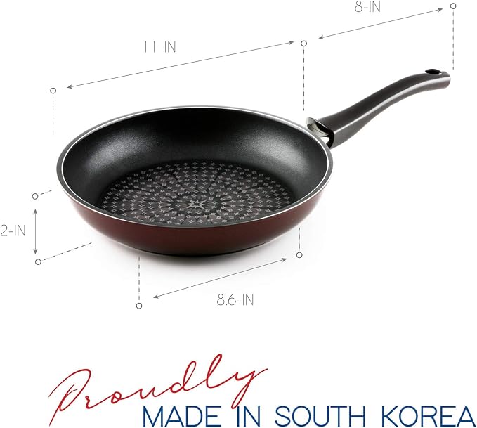 TeChef - Blooming Flower Frying Pan, with Teflon Platinum Non-Stick Coating (PFOA Free) / Ceramic Coated Outside/Induction Ready (11 in / 28 cm)