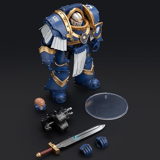 JOYTOY Warhammer 30K The Horus Heresy1/18 Action Figure Ultramarines Cataphractii Terminator Squad Sergeant with Power Sword Collection Model