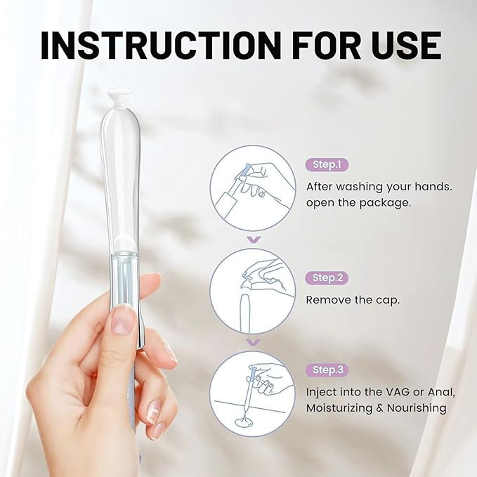 Vaginal Moisturizer - Intimate Moisturizing Feminine Lube Injector for Women's Dryness- Disposable Prefilled Massage Gel (10 Pcs)