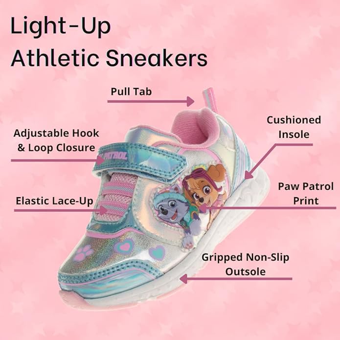 Nickelodeon Girl's Paw Patrol Light Up Laceless Shoes (Toddler/Little Girl)