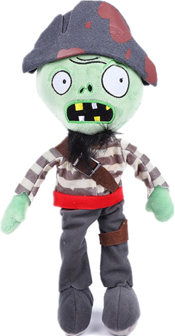 3 PCS PVZ Plant and Zombies Plush Sets Toys Stuffed Soft PVZ Figure Doll Swashbuckler, Pirate, New Pirate Zombie Great Gift for Christmas, Birthday New