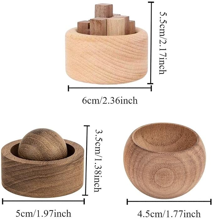 Aromatherapy Diffuser Spheres, Woodpile Essential Oil Diffusers, Wooden Diffuser for Car Home Office Bedroom Decoration(Beech-Style B)