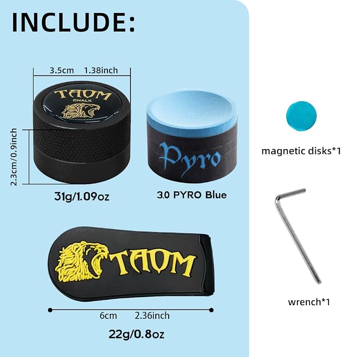 TAOM Pool Chalk Holder Round Shaped Practical Tool Billiards Accessories Magnetic Mini Chalk Tip Case Container Round Box Billiards