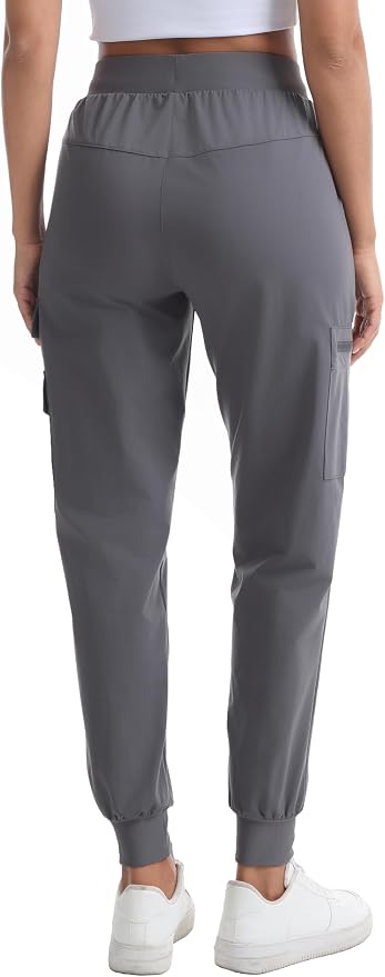Rrosseyz Women's Hiking Pants with Pockets - Lightweight Water Resistant Joggers Cargo Pants for Casual Travel Golf Outdoor
