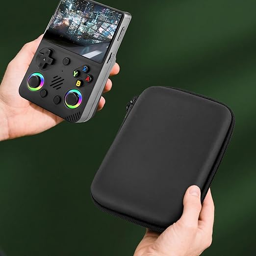 PAIYULE Travel Case Compatible with R36Max/ R36Ultra Retro Handheld Game Console, Handheld Emulator Storage Holder Organizer, Android Game Console Carrying Bag (Box Only)