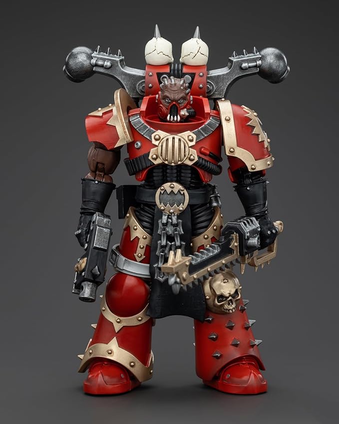 Pipigirl JoyToy GW 40K Genuine License 1:18 Action Figure, World Eaters Khorne 7, 4.96 inch Collectible Action Figures Sets
