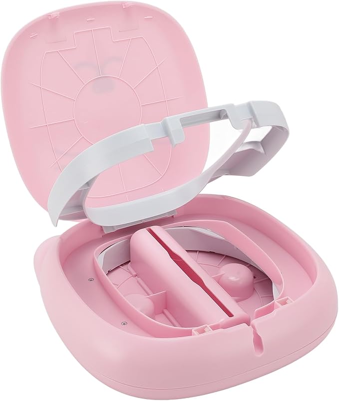 Travel Potty for Toddler, Foldable Potty Training Toilet Seat, Portable Potty Car Potty Folding Toilet for Boys Girls Baby Kids Children Indoor Outdoor Camping (Light Red)