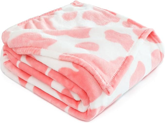 Soft Throw Blanket for Toddler Girls, Cute Small Pink Fleece Blanket for Nursery, Crib, Stroller, Pink Birthday Gifts for Kids Girls, Cozy Home Roome Decor, 40x50inches