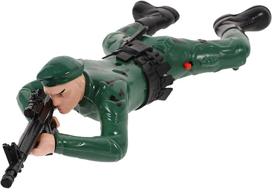 Hemoton 1pc Reptile Figure Toy Electric Toy Electric Soldier Children Soldier Action Figures Crawling Crawling Action Figure