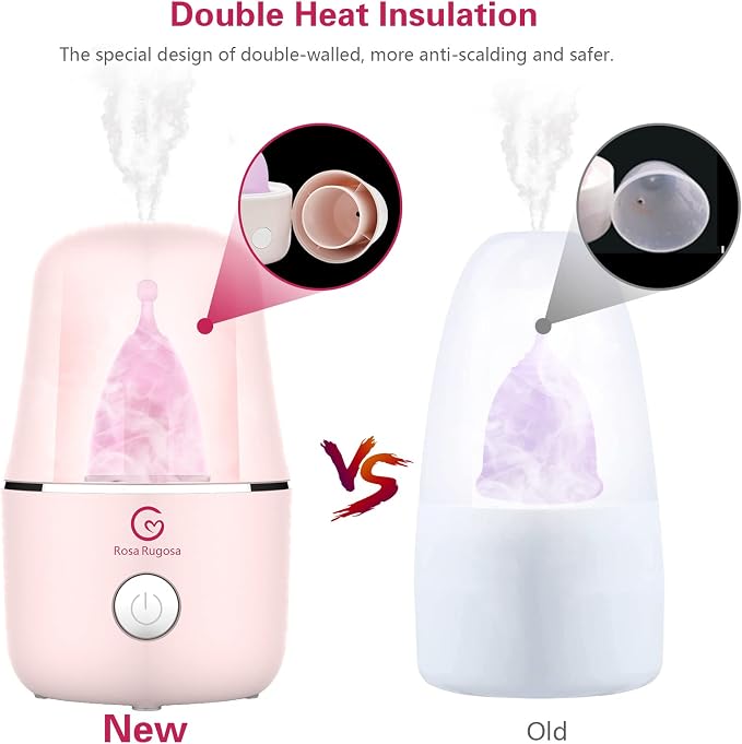 ROSA RUGOSA Menstrual Cup Steamer, Portable Menstrual Cup Wash Kit, Comes with Two Reusable Period Cup, High Temperature, Great Partner for Women Travel (Light Pink)