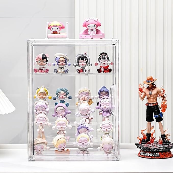 Extra Large 5 Tiers Clear Display Case for Figures, Acrylic Storage Organizers Box with Magnetic Door, Acrylic Dustproof Showcase for Collectibles Action Figure