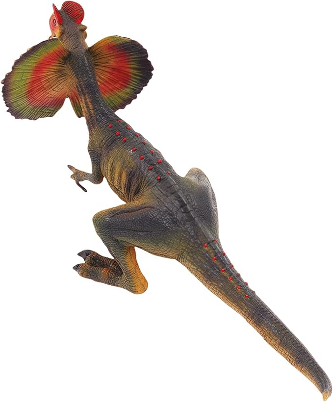 Gemini&Genius Dilophosaurus Action Figure Dinosaur World Dino Park Toys Green Science Educational Realistic Design Dinosaur Figure for Home Decoration, Classroom Prize, Party Gifts to Kids