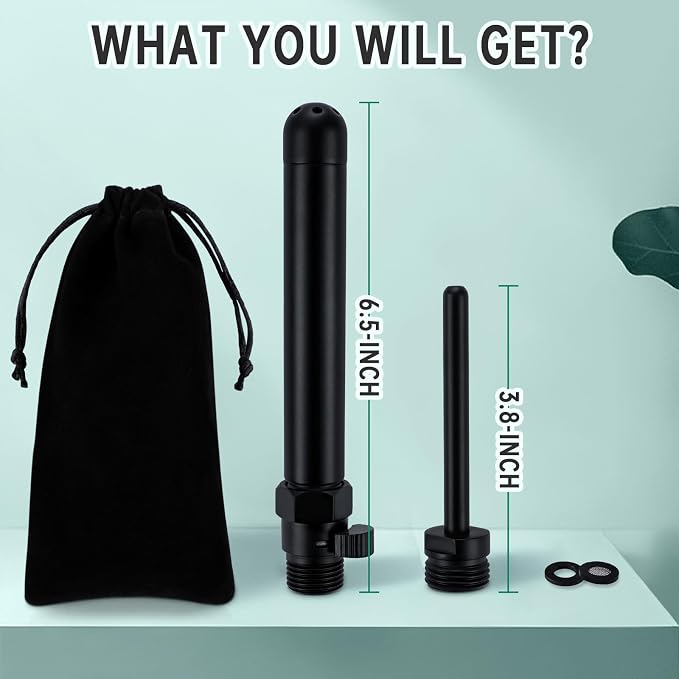 Shower Enema Kit, Shower Douche Nozzle Cleansing System with Water Control Valve for Men and Women Portable Cleaning (Matte Black)