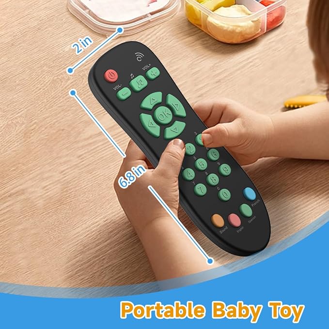 Baby TV Remote Control Toy with Light and Sounds, Kids Musical Early Education Learning Realistic Toddler Remote Toys for Preschool Infant Toddlers Boys Girls Child 6M+