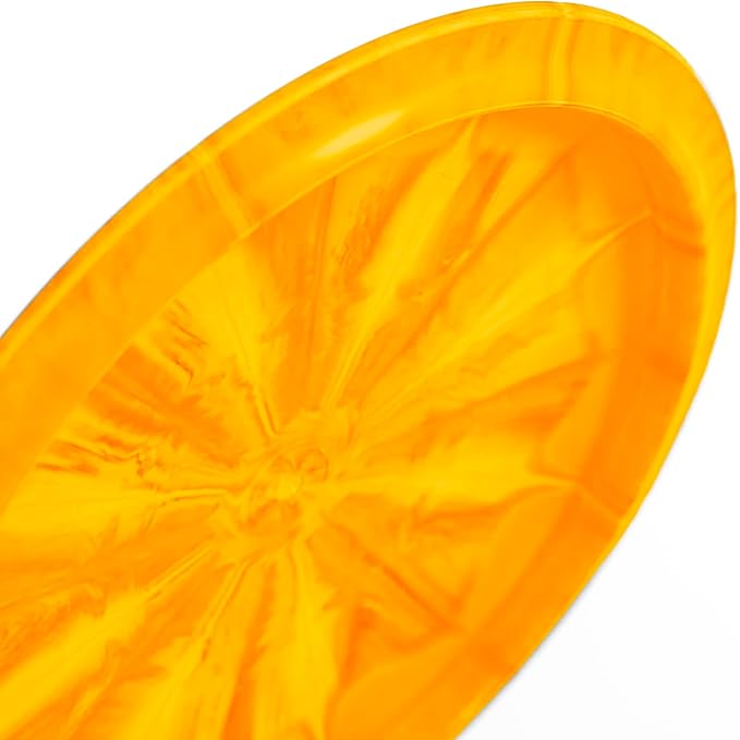 Latitude 64 Retro Burst River | Disc Golf Fairway Driver | Easy-to-Throw Disc Golf Driver for Beginners | Straight Flying | 170g+ Frisbee Disc | Unique Burst Patterns | Orange
