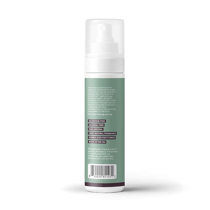 Aluminum-Free Deodorant Spray for Active Men + Women - Long-Lasting Natural Deodorant for Workouts, Running, Yoga, Sports - Rise (Peppermint + Patchouli) 1-Pack
