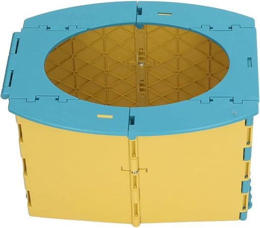 KIMISS Foldable Portable Toddler Potty - Travel & Camping Baby Toilet for Easy on Long Drives (Blue Yellow)