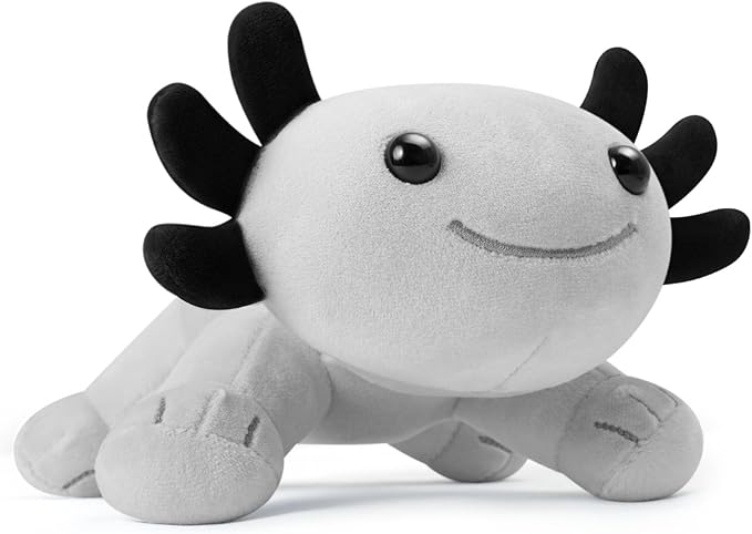 Axolotl Plush Toy, Soft Cute Axolotl Stuffed Animal, Kids Plushie Pillow Doll - Gray