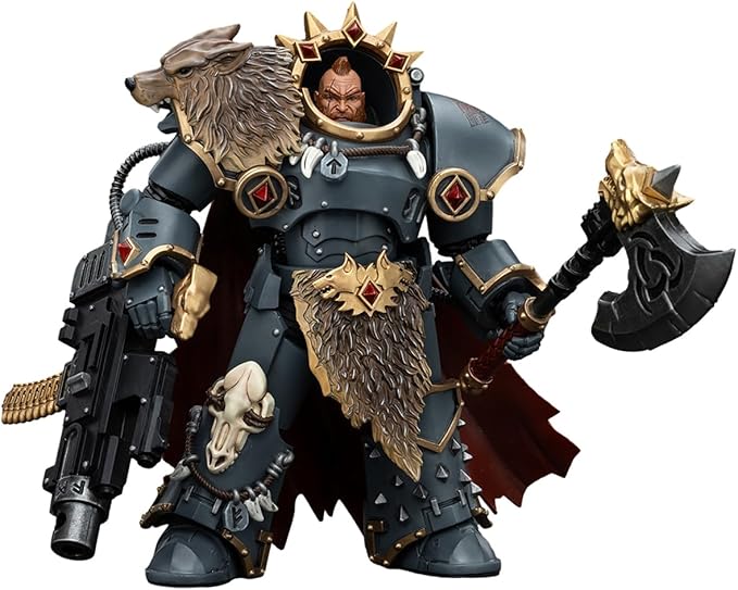 JOYTOY1/18 Warhammer 40,000 Action Figure Space Wolves Hvarl Red-Blade Collection Model Birthday Gift