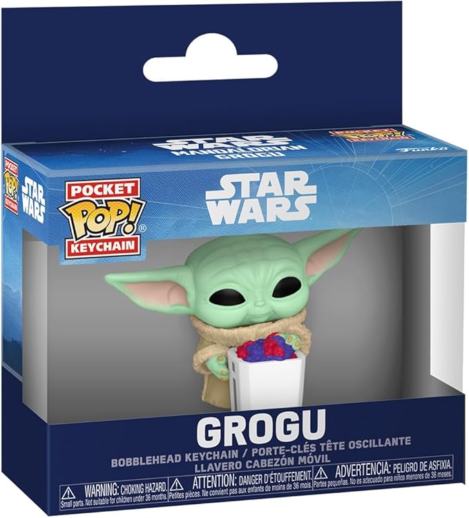 Funko Pop! Keychain: Mandalorian & Grogu - Grogu with snack - Collectable Vinyl Figure - Gift Idea - Official Merchandise - Toys for Kids & Adults - Star Wars Fans - Figure for Collectors and Display