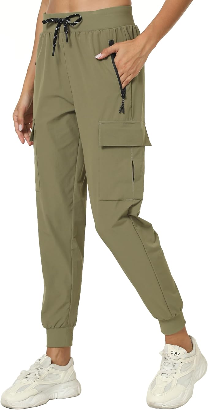 Women's Joggers Cargo Pants Lightweight Quick Dry Hiking Running Pants for Athletic Casual & Outdoor