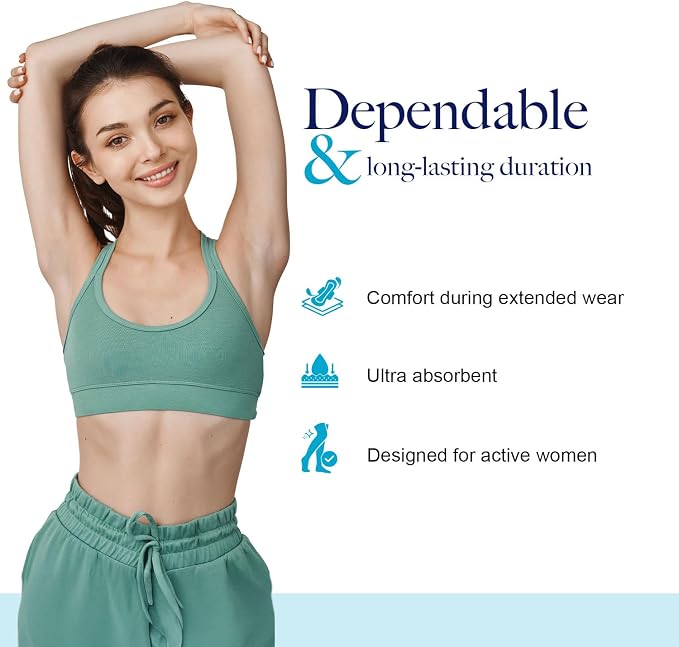 Dynarex Super Maxi Pads Without Wings - High Absorbency Feminine Santiary Pads, Curved Design, Leak-Free Protection, Unscented, 250/Box