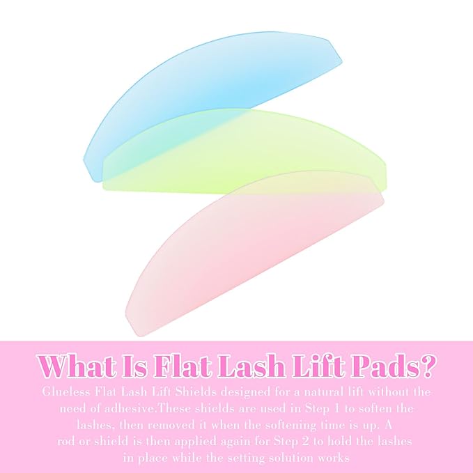 6 Pcs Flat Lash Lift Shields Korean Lash Lift Pads Super Sticky For NO.1 Perm Soften Eyelashes Glueless Pads Lashes Lifting Shield For Salon Perming Lashes Thoroughly Ultra Thinner Pad