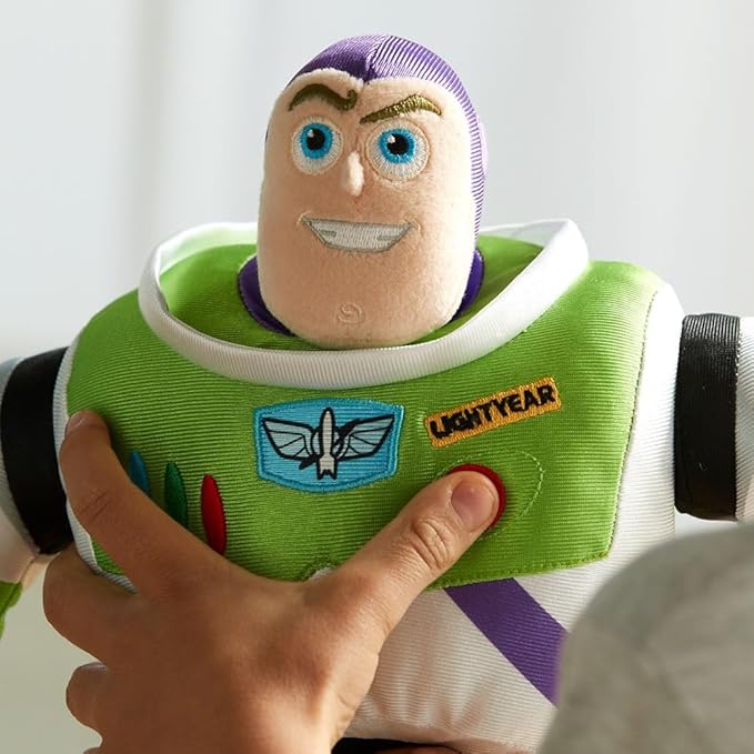 DISNEY STORE Official Toy Story Plush, Buzz Lightyear, Iconic Cuddly Toy Character with Embroidered Eyes and Soft Plush Features, Suitable for All Ages