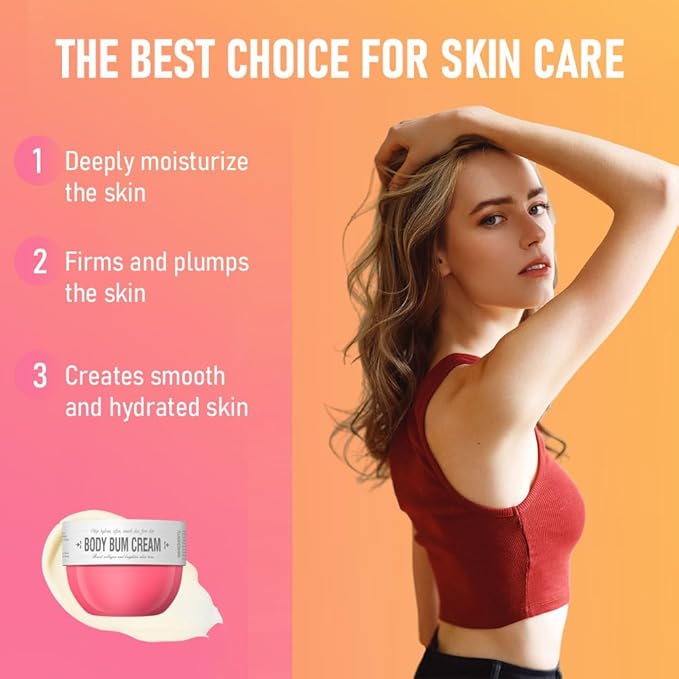 Bum Cream, Moisturizing Body Cream, Body Skin Repair, Bum Cream for All Skin. (Caramelized coconut)