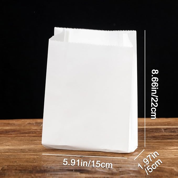 Feminine Hygiene Liner Bags Sanitary Napkin Disposal Bag Dry Wax Grease Resistant Bags Waste Receptacle Paper Liners Kraft Paper Sacks for Cookies Snacks 50pcs