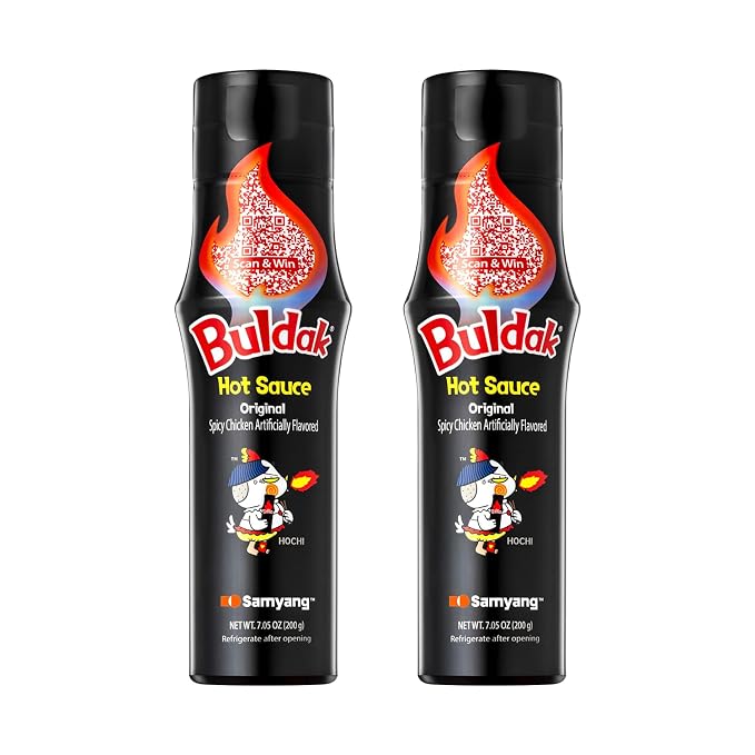 Buldak Original Korean Spicy Hot Chicken Sauce for Ramen, 5.57 oz 2-Pack | Bold original spicy chicken flavor; Perfect for ramen, rice, marinades, and stir-fry; Easy squeeze bottle; Every Day