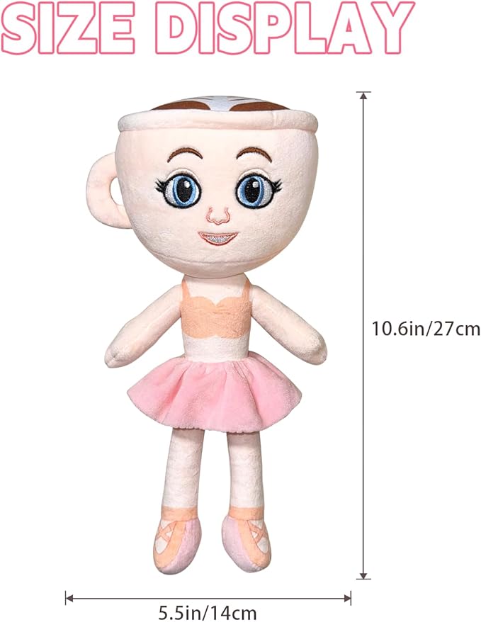 Italian Brainrot Plush Toy 10 Inches Ballerina Cappuccina Plush Soft Stuffed Meme Dolls for Collectors, Aesthetic Décor & Funny Gift Ideas
