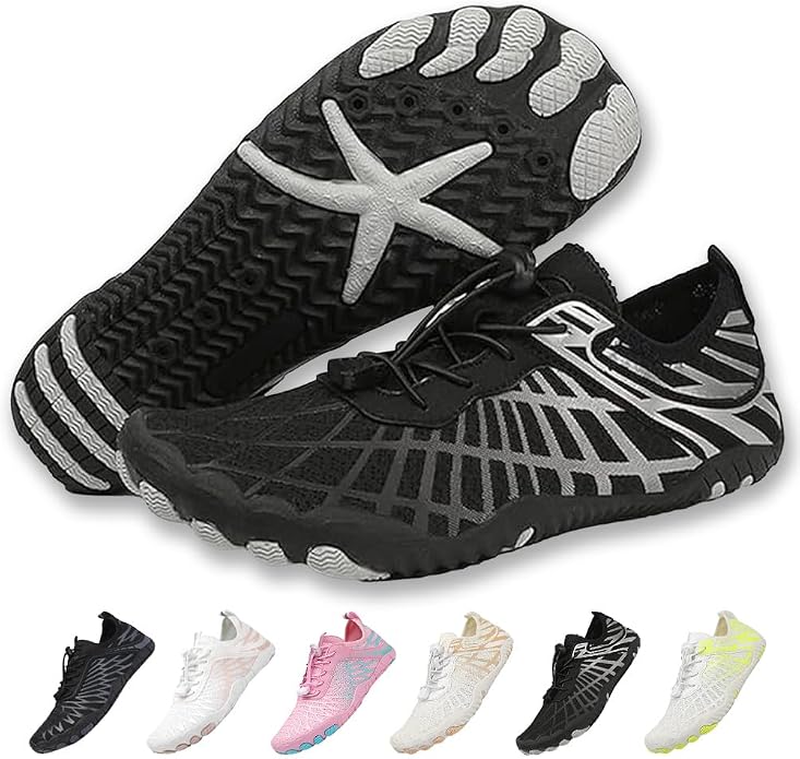 Barefoot Shoes for Women & Men, Grounded Walking Hiking Barefoot Shoes, Wide Toe Box Non-Slip Water Athletic Footwear, Comfortable Vitality Barefoot Footwear, Trail Running Sneakers Unisex