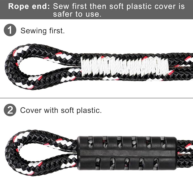 2 Pack Ninja Monkey Bars with Grip Ball 250LB Capacity Obstacle Course Bars with Safety Carabiners Trapeze Swing Bar for Slackline Ropes Swing Set Bars for Kids & Teens Ninja Line, Backyard ( Black )