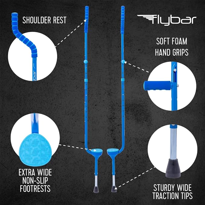Flybar Master Walking Stilts (Large), Adjustable Height – for Ages 10 & Up, Up to 200 Lbs